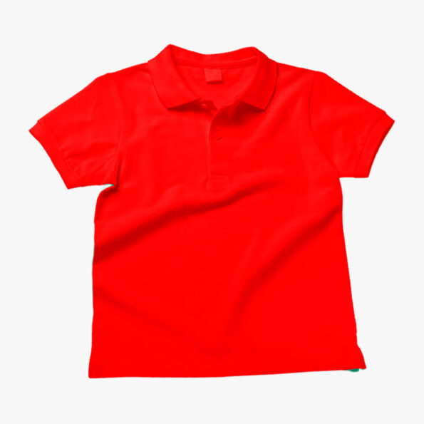 Polos Camiseros Pique color rojo Corte para Damas y Mujeres